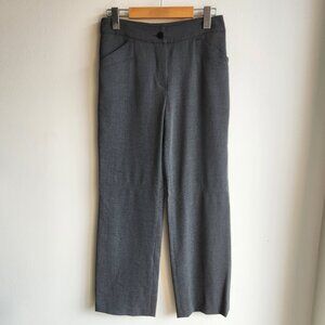 Armani Collezioni Black&White Micro Herringbone Straight Leg Pants-Like New US 2
